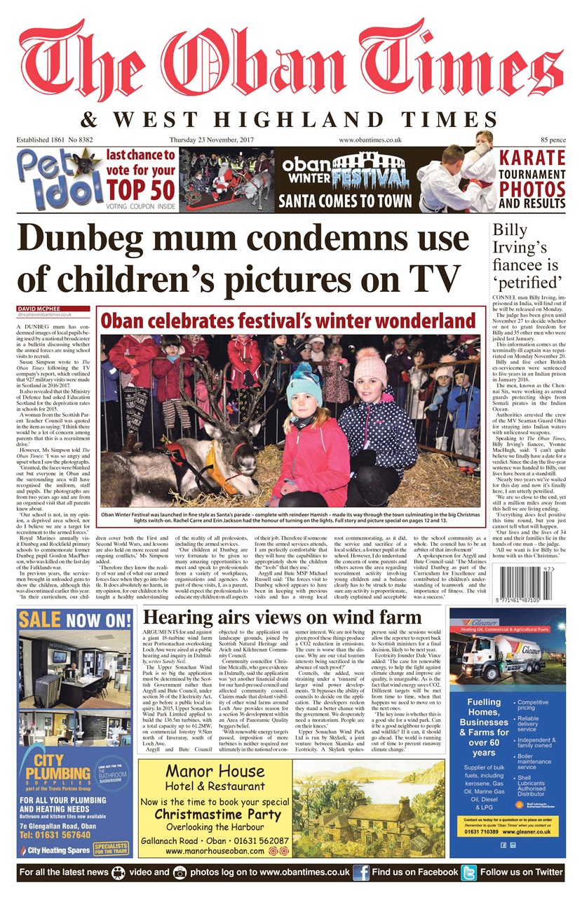 The Oban Times & Lochaber Times Preview Pages