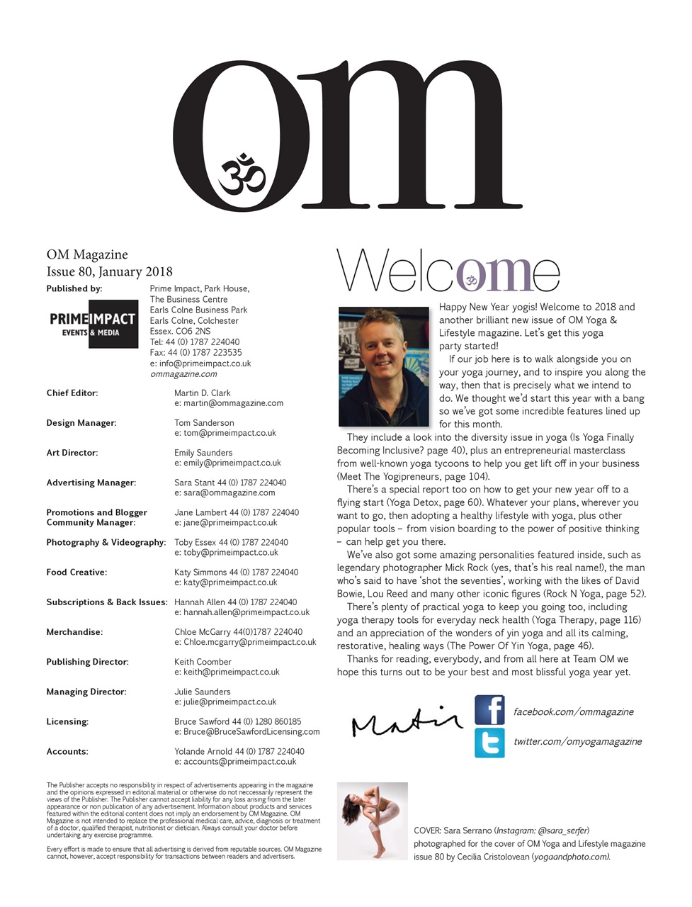 OM Yoga Magazine Preview Pages