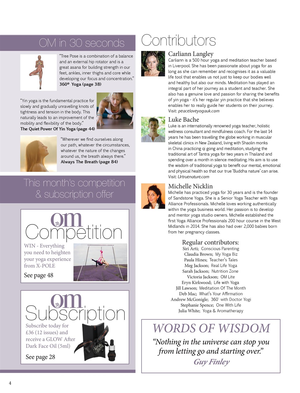 OM Yoga Magazine Preview Pages