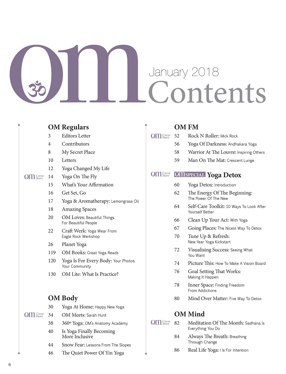 OM Yoga Magazine Preview Pages