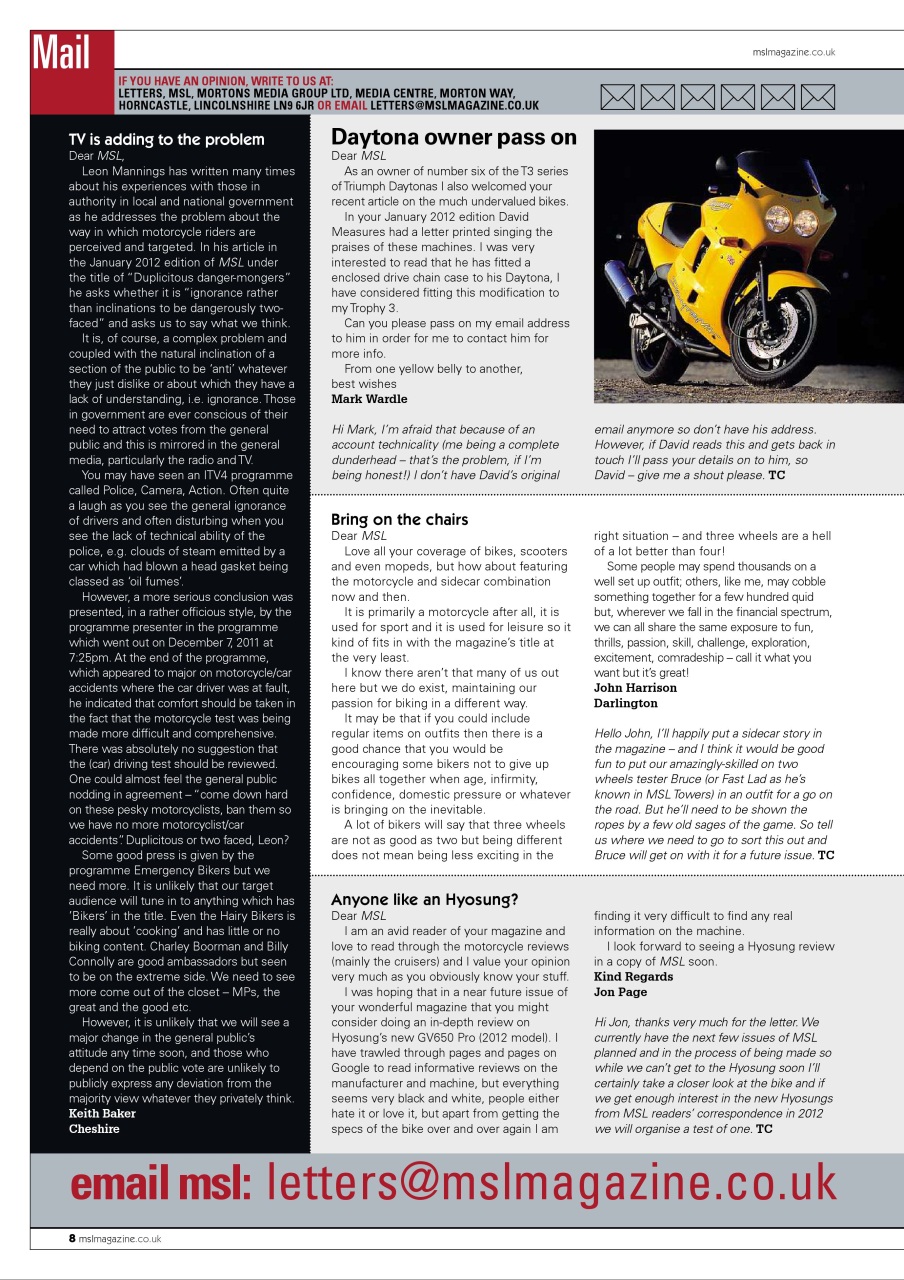 Motorcycle Sport & Leisure Preview Pages