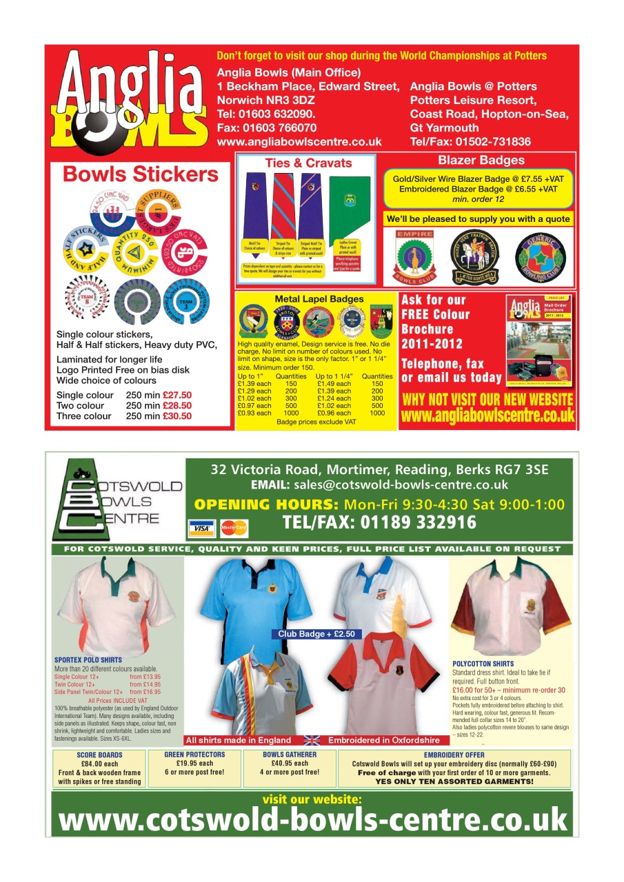 Bowls International Preview Pages