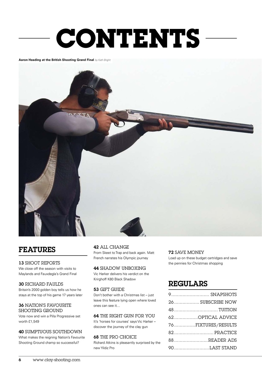 Clay Shooting Preview Pages