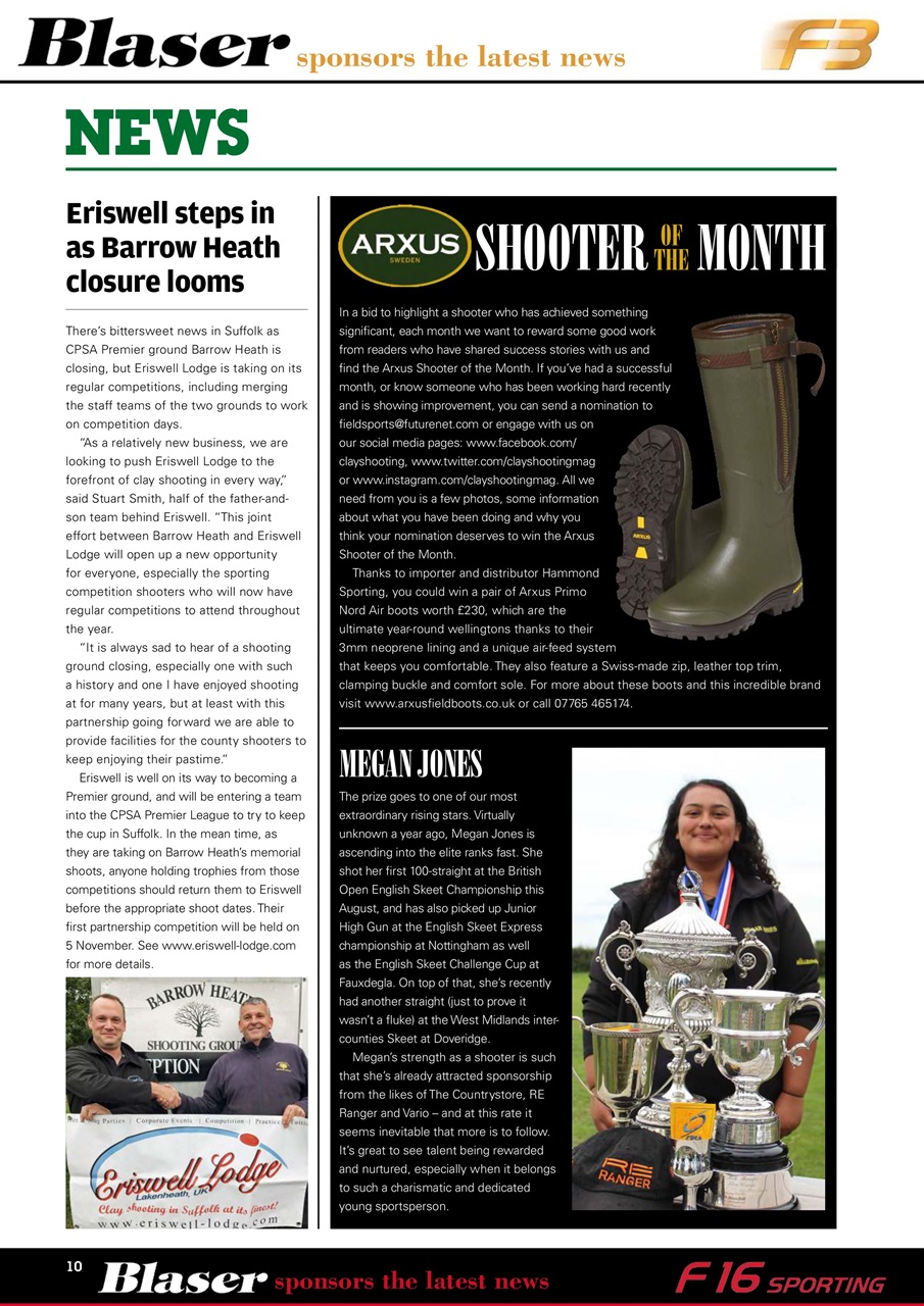 Clay Shooting Preview Pages