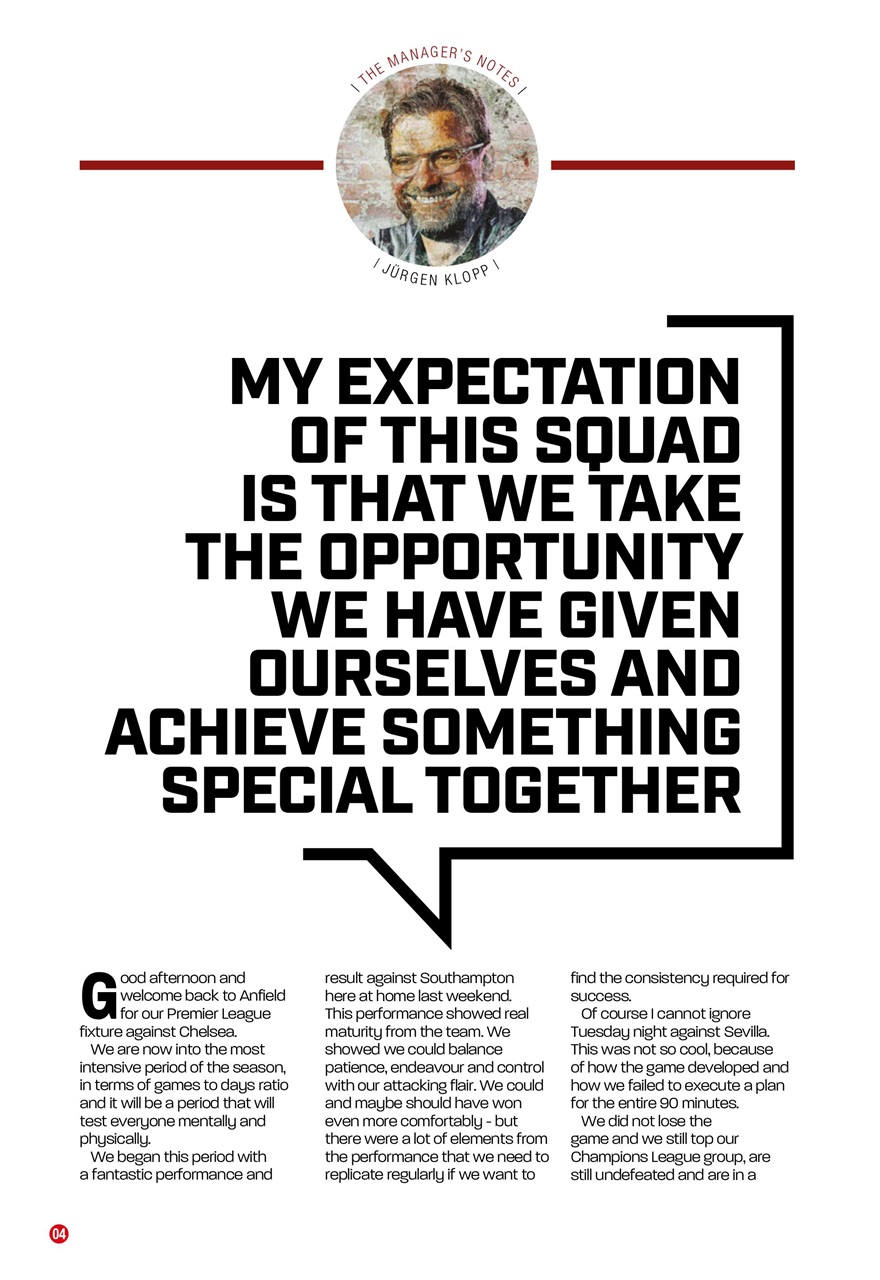 Liverpool FC Programmes Preview Pages