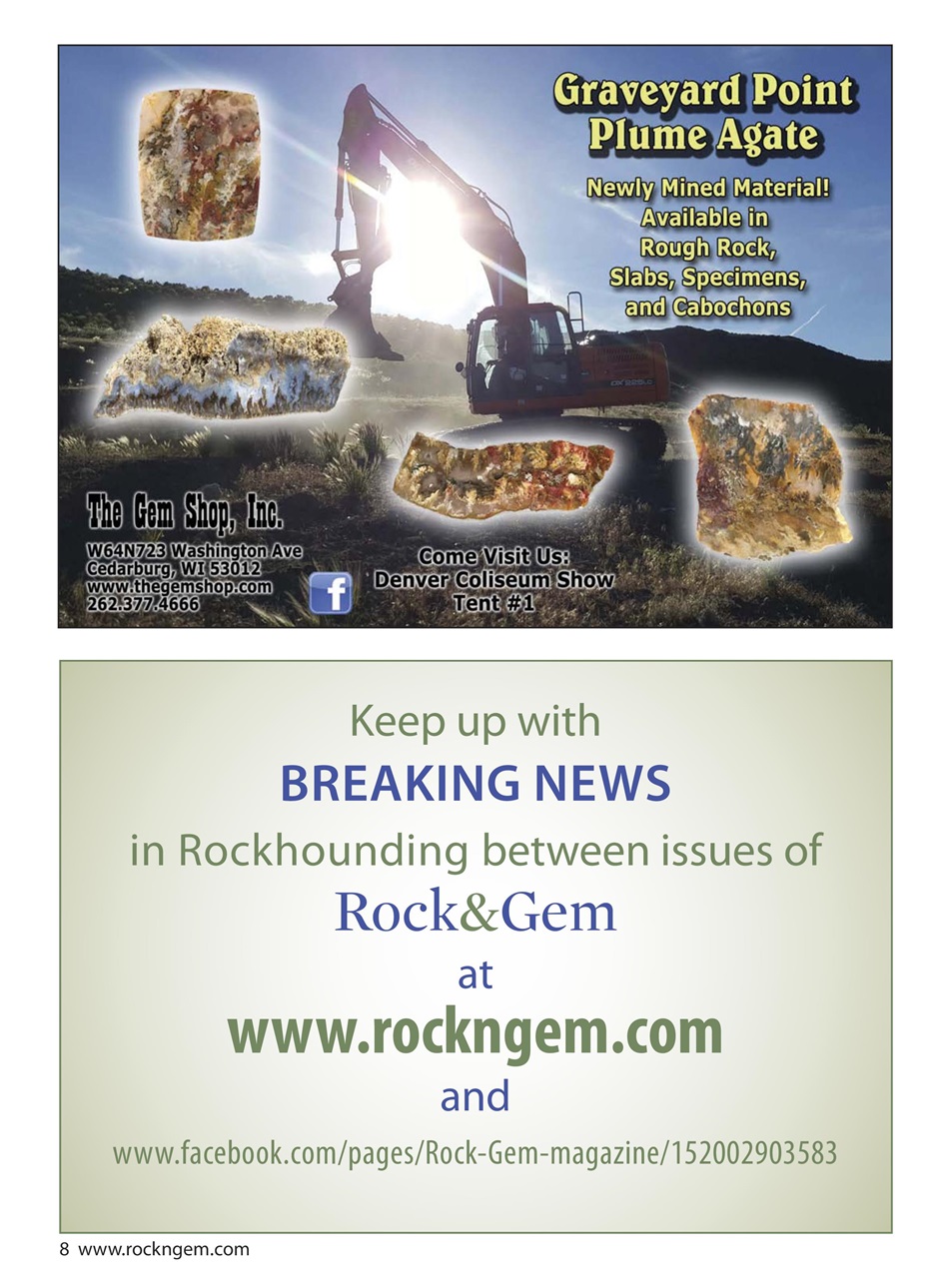 Rock&Gem Magazine Preview Pages