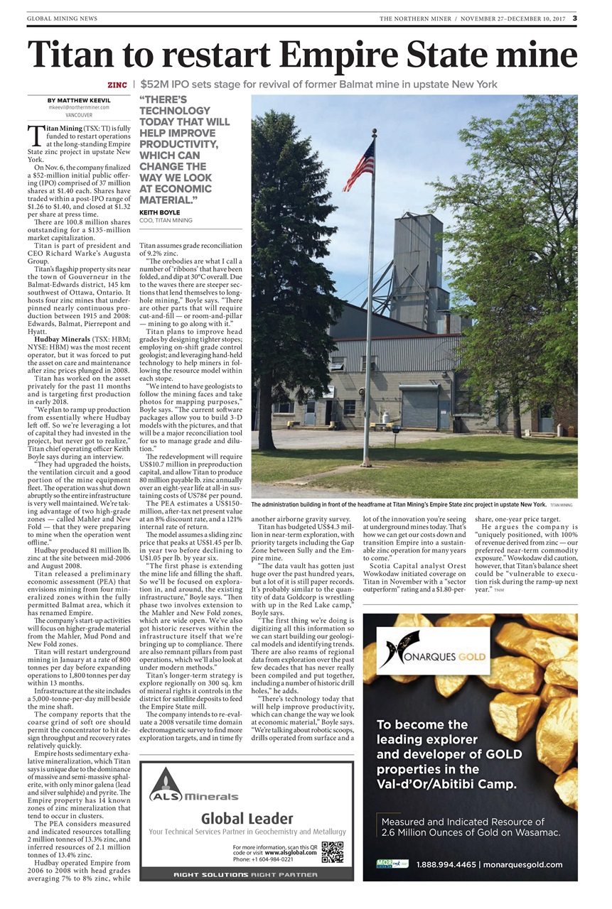 The Northern Miner Preview Pages