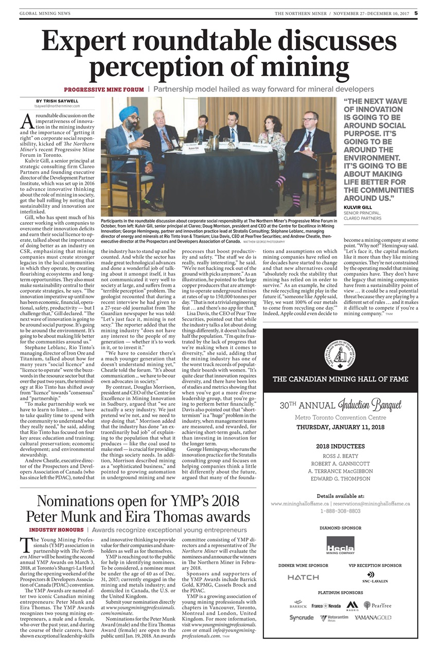 The Northern Miner Preview Pages