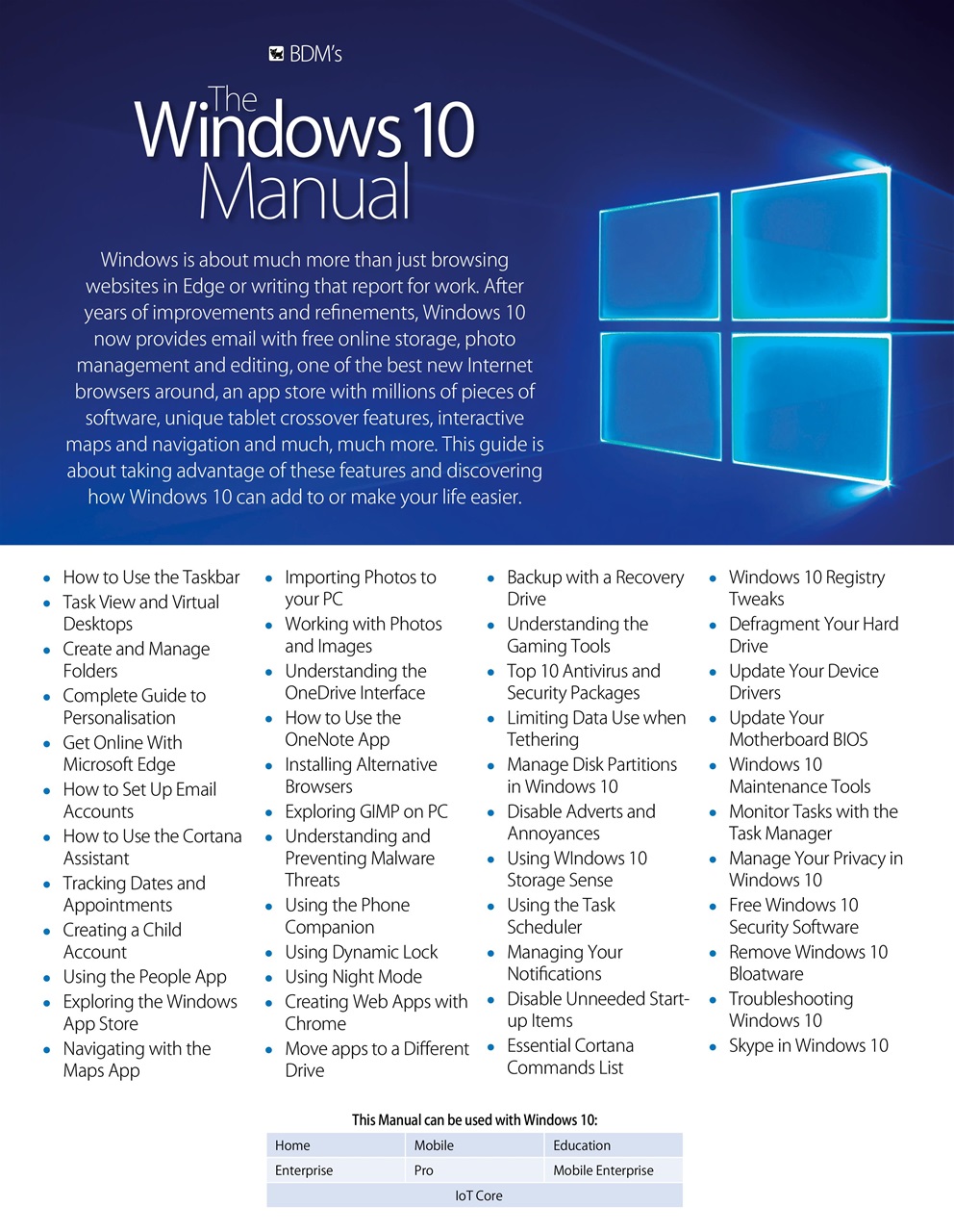 The Windows 10 Manual Preview Pages