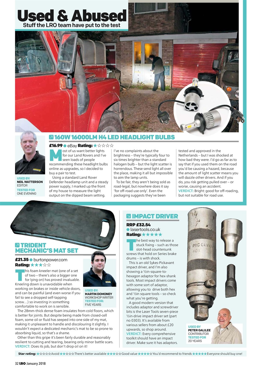 Land Rover Owner Preview Pages