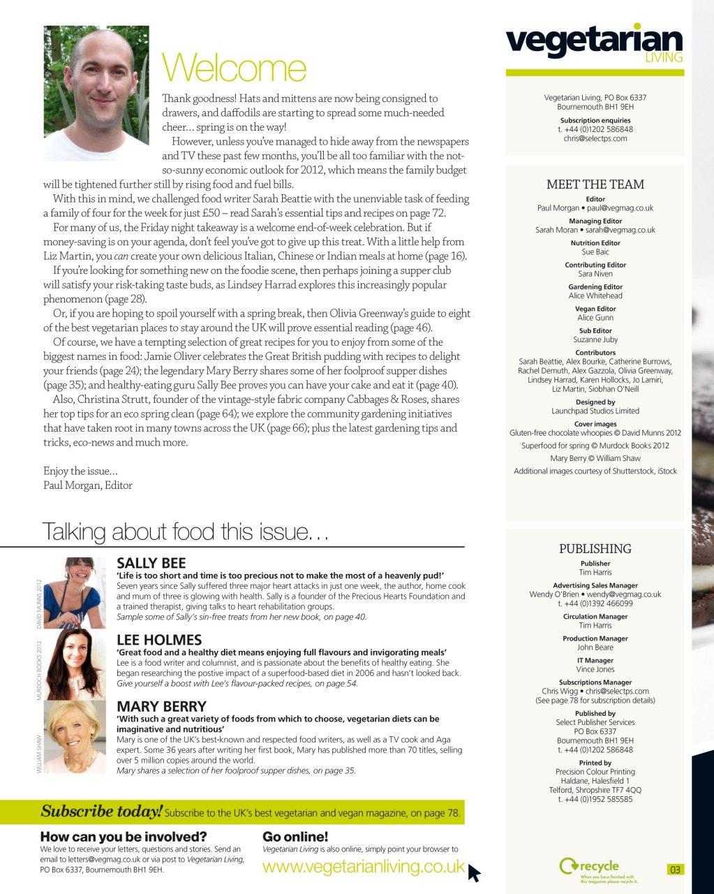 Vegetarian Living Preview Pages