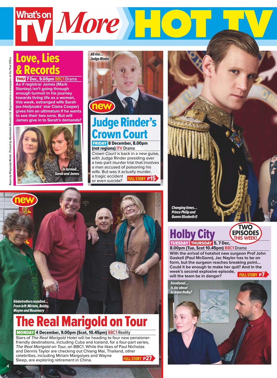 What's on TV Preview Pages