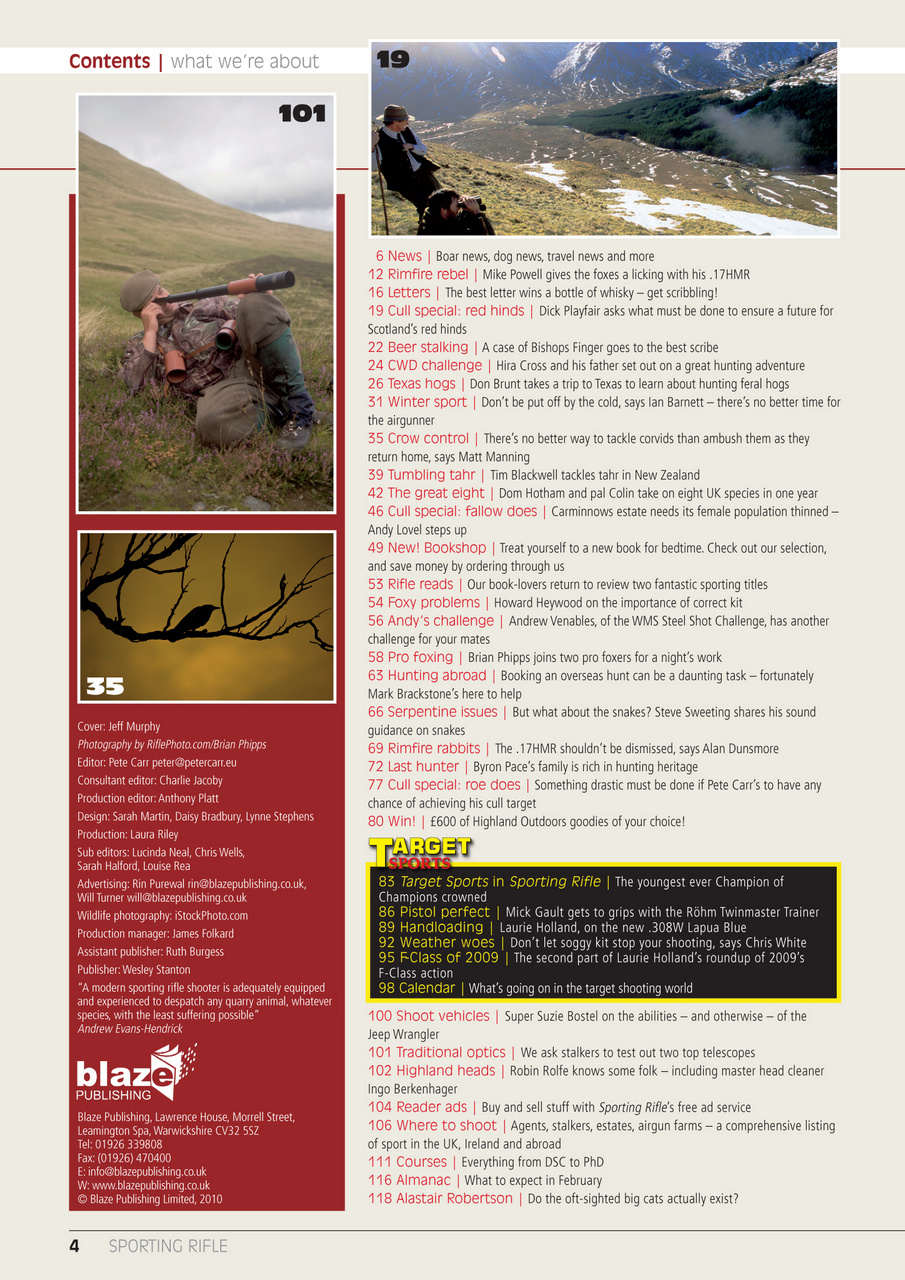 Sporting Rifle Preview Pages