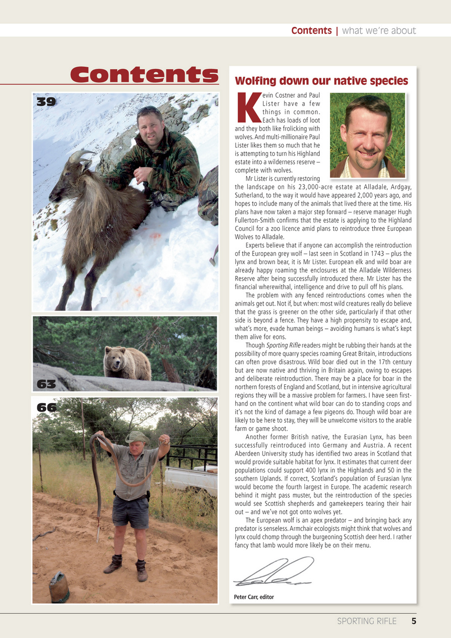 Sporting Rifle Preview Pages