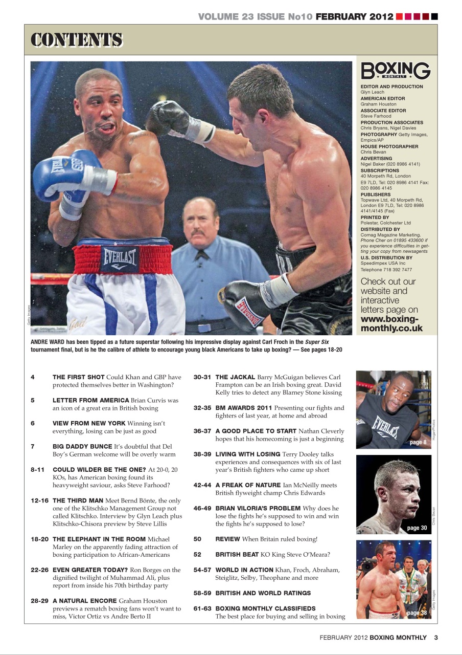 Boxing Monthly Preview Pages