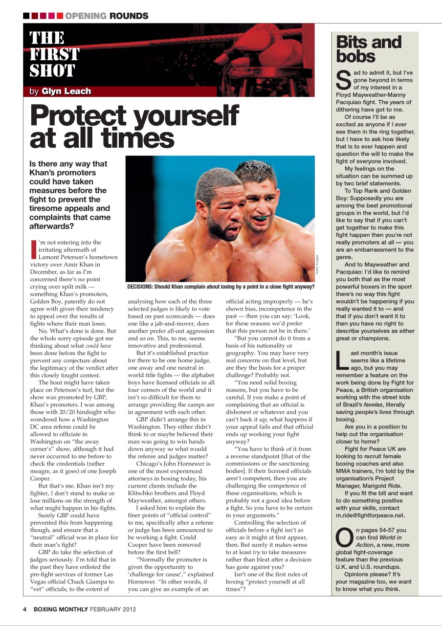 Boxing Monthly Preview Pages