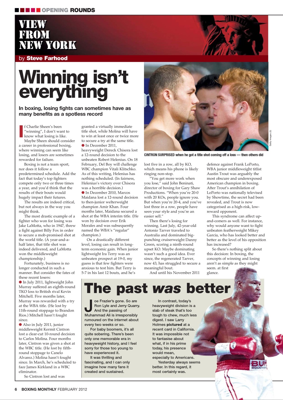 Boxing Monthly Preview Pages