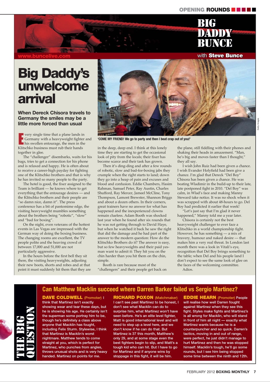 Boxing Monthly Preview Pages