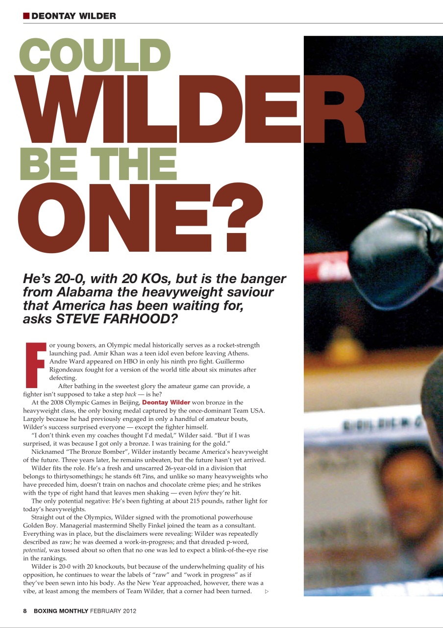 Boxing Monthly Preview Pages