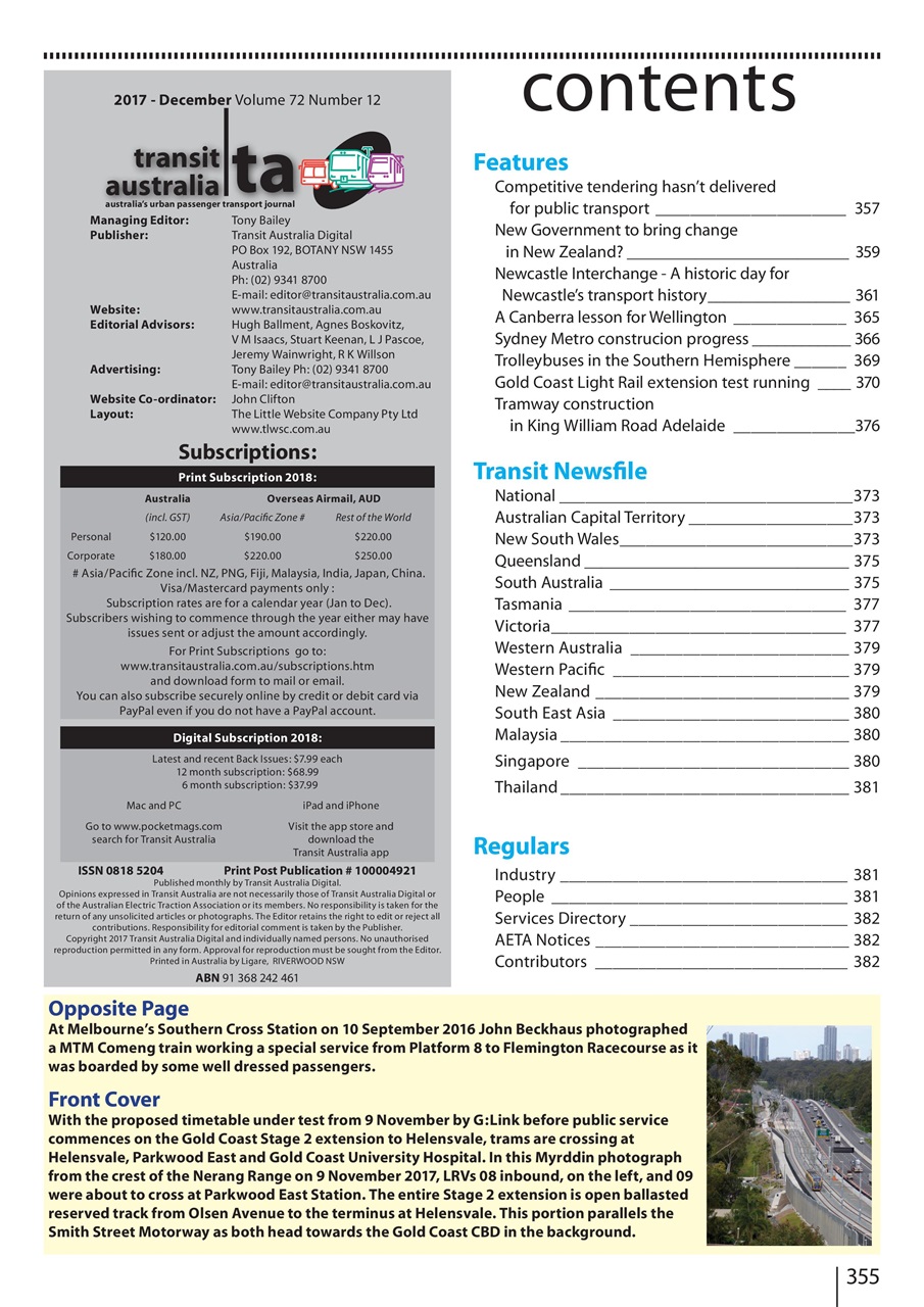 Transit Australia Preview Pages