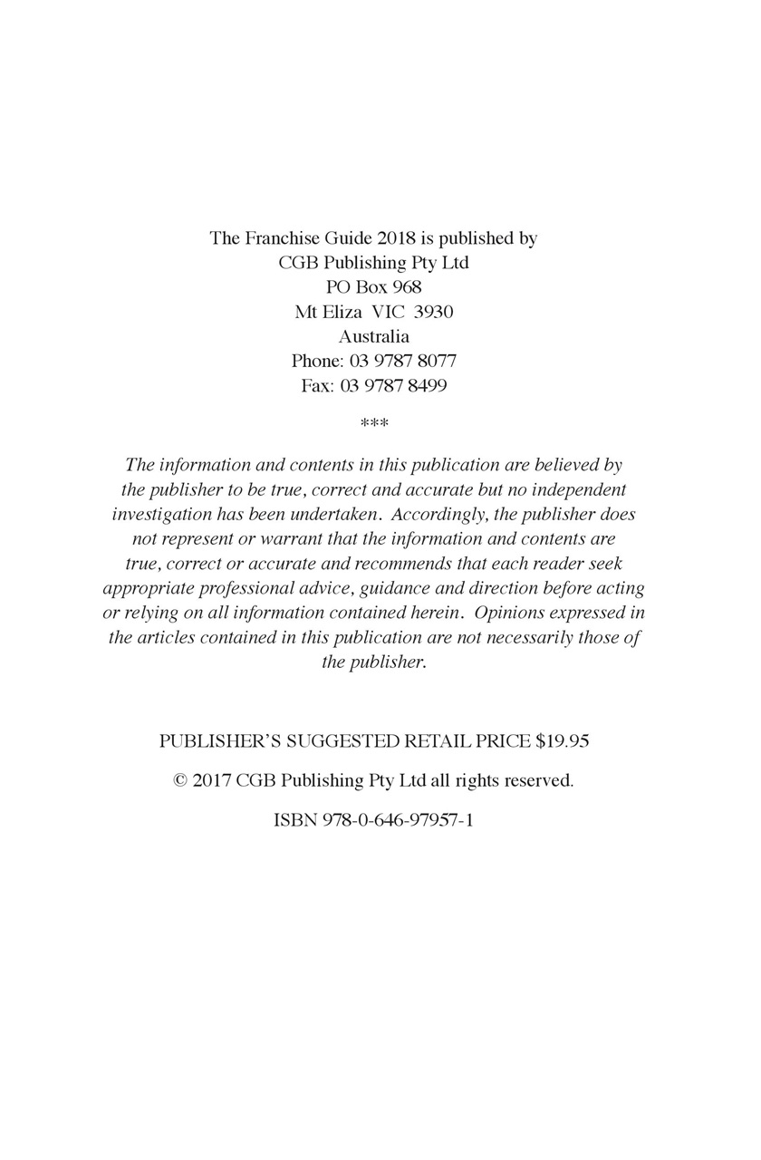 Business Franchise Guide Preview Pages