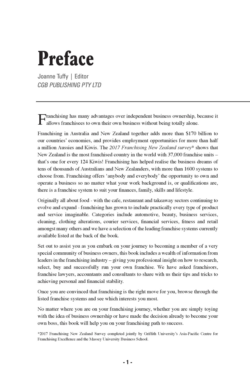 Business Franchise Guide Preview Pages