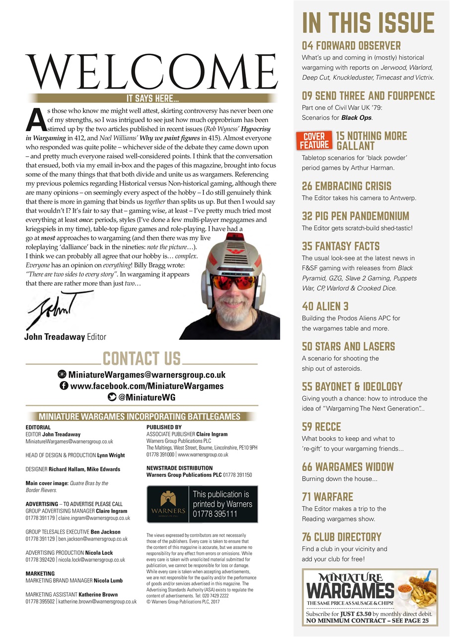 Miniature Wargames Preview Pages