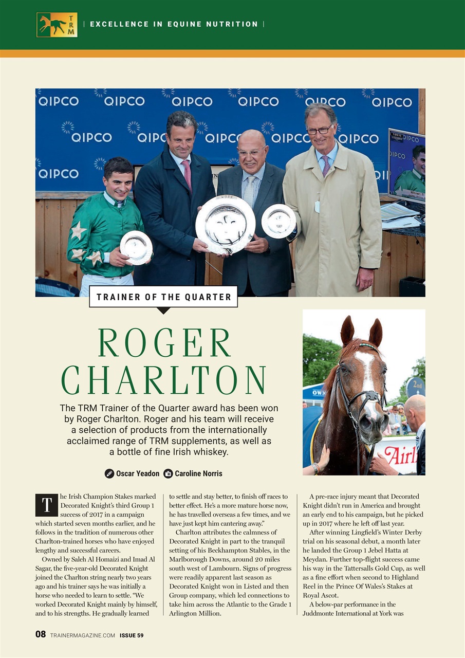 European Trainer Magazine - horse racing Preview Pages
