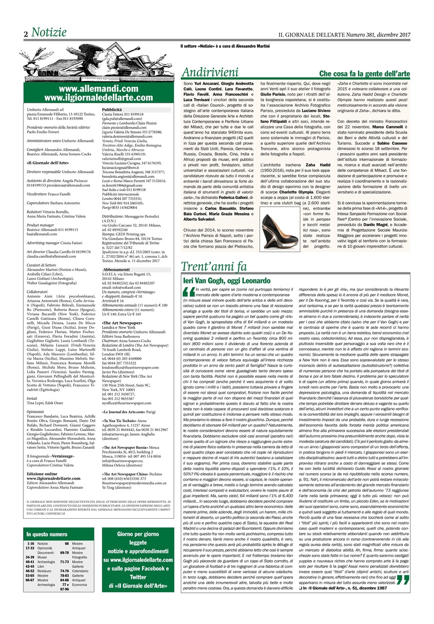 Il Giornale Dell’Arte Preview Pages