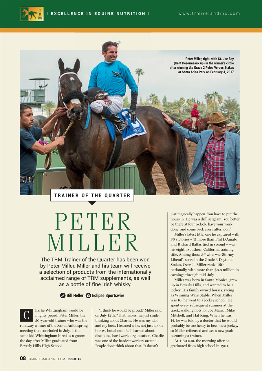 North American Trainer Magazine - horse racing Preview Pages