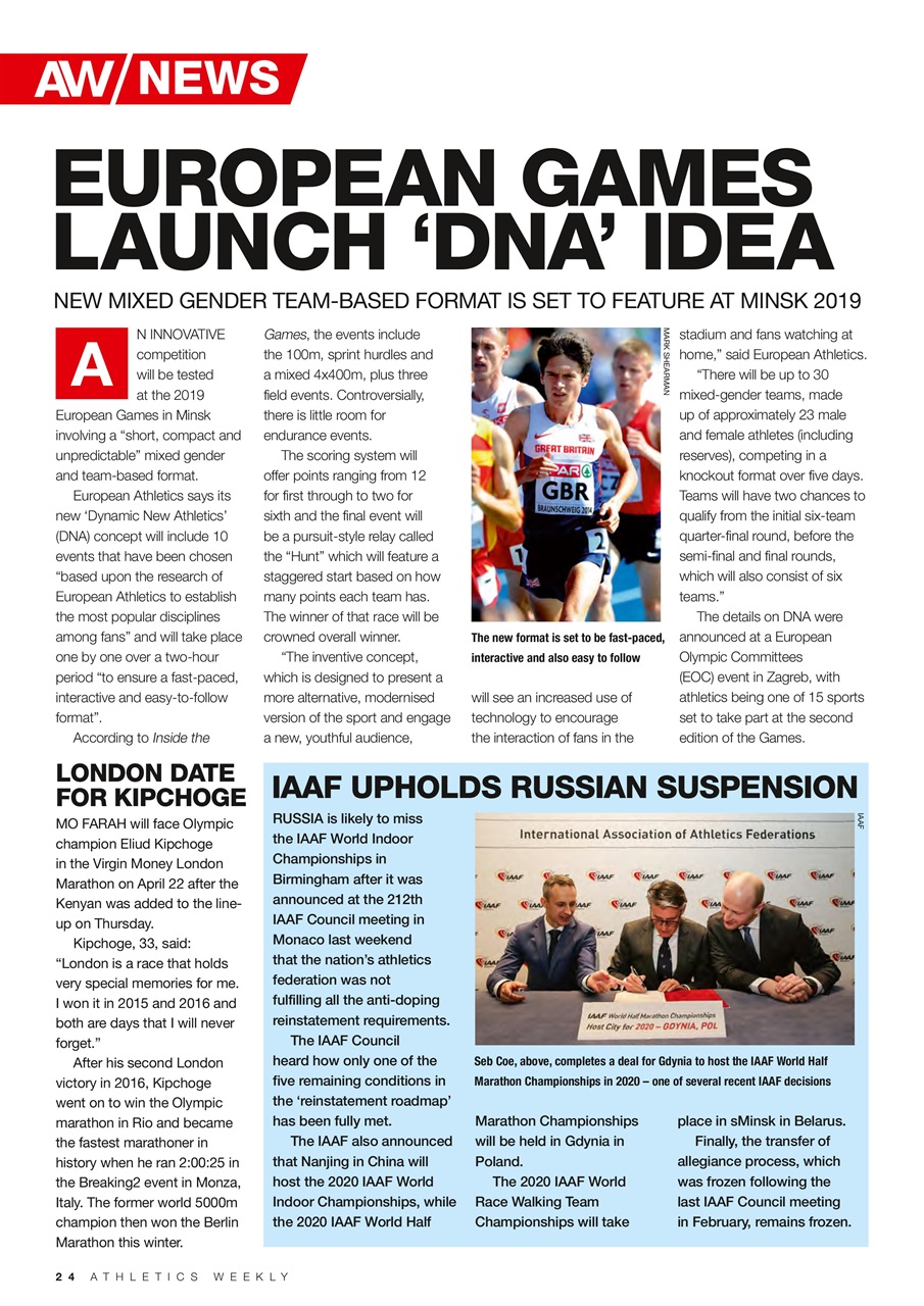 AW – Athletics Weekly Magazine Preview Pages
