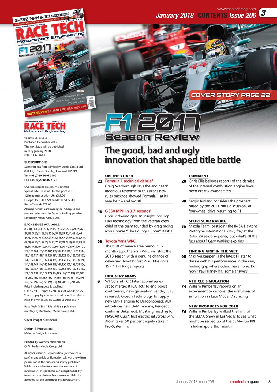 Race Tech Preview Pages