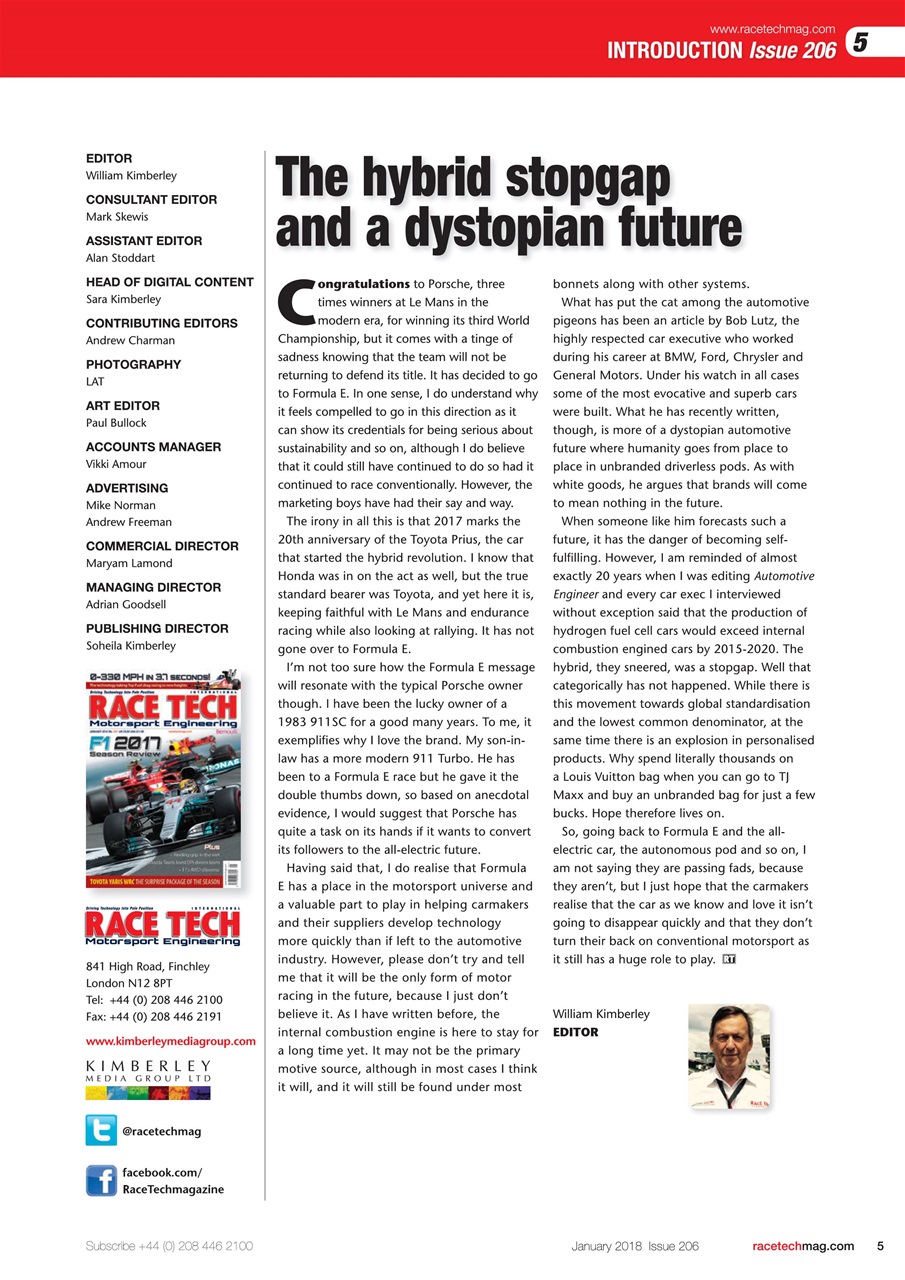Race Tech Preview Pages