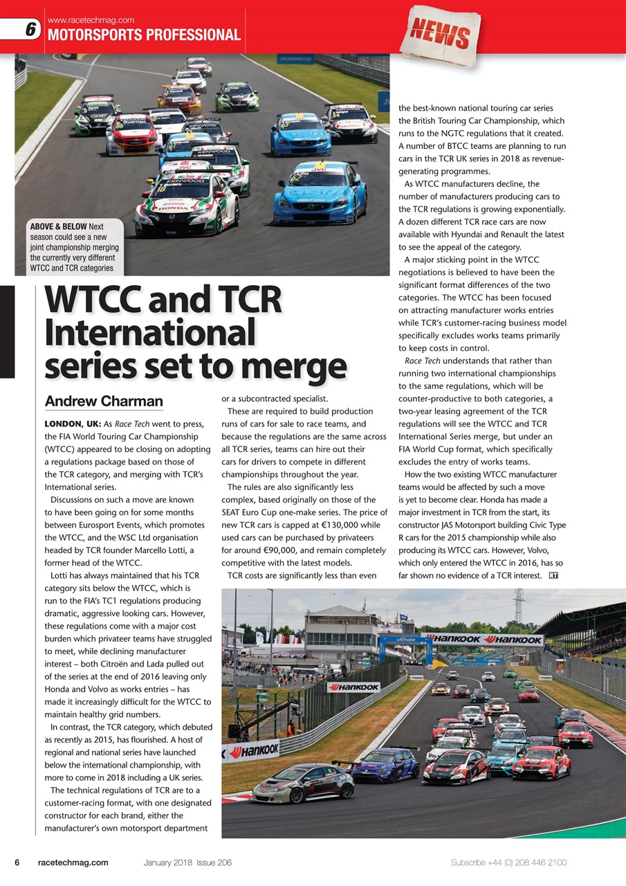 Race Tech Preview Pages