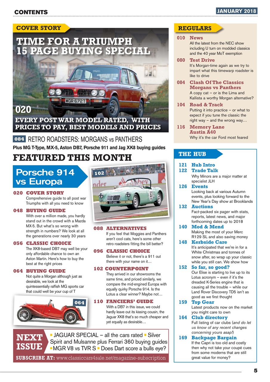 Classic Motoring Preview Pages