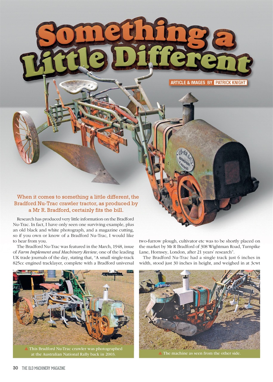 The Old Machinery Magazine Preview Pages