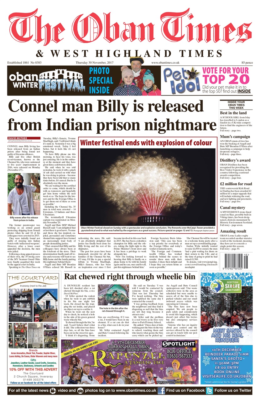 The Oban Times & Lochaber Times Preview Pages