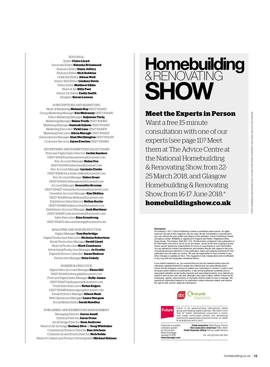 Homebuilding & Renovating Magazine Preview Pages