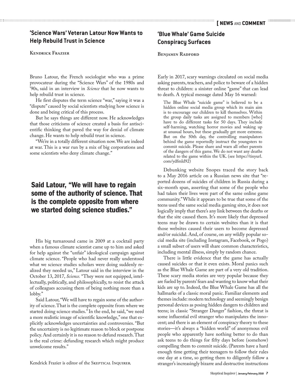 Skeptical Inquirer Preview Pages