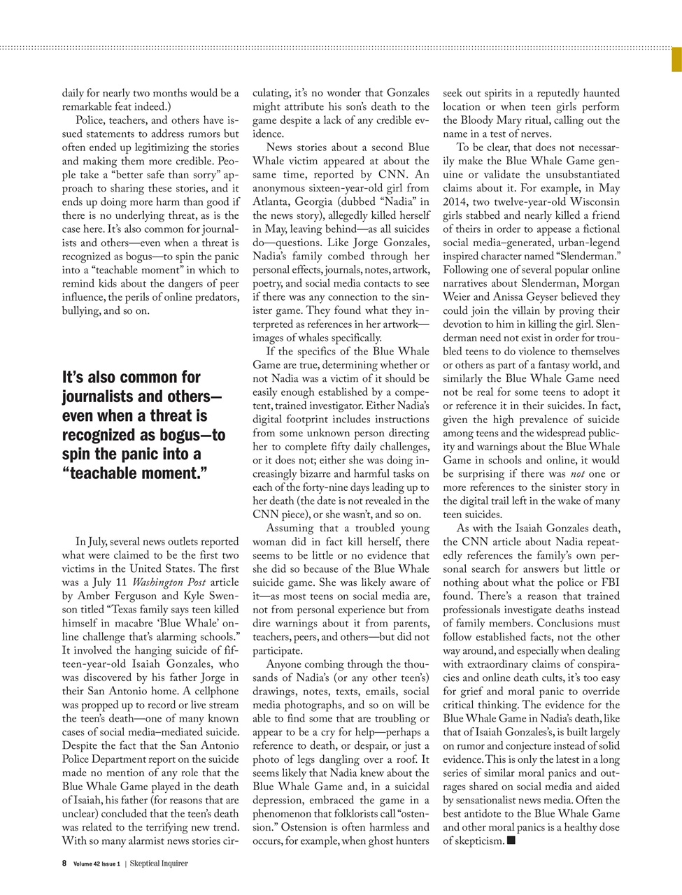 Skeptical Inquirer Preview Pages