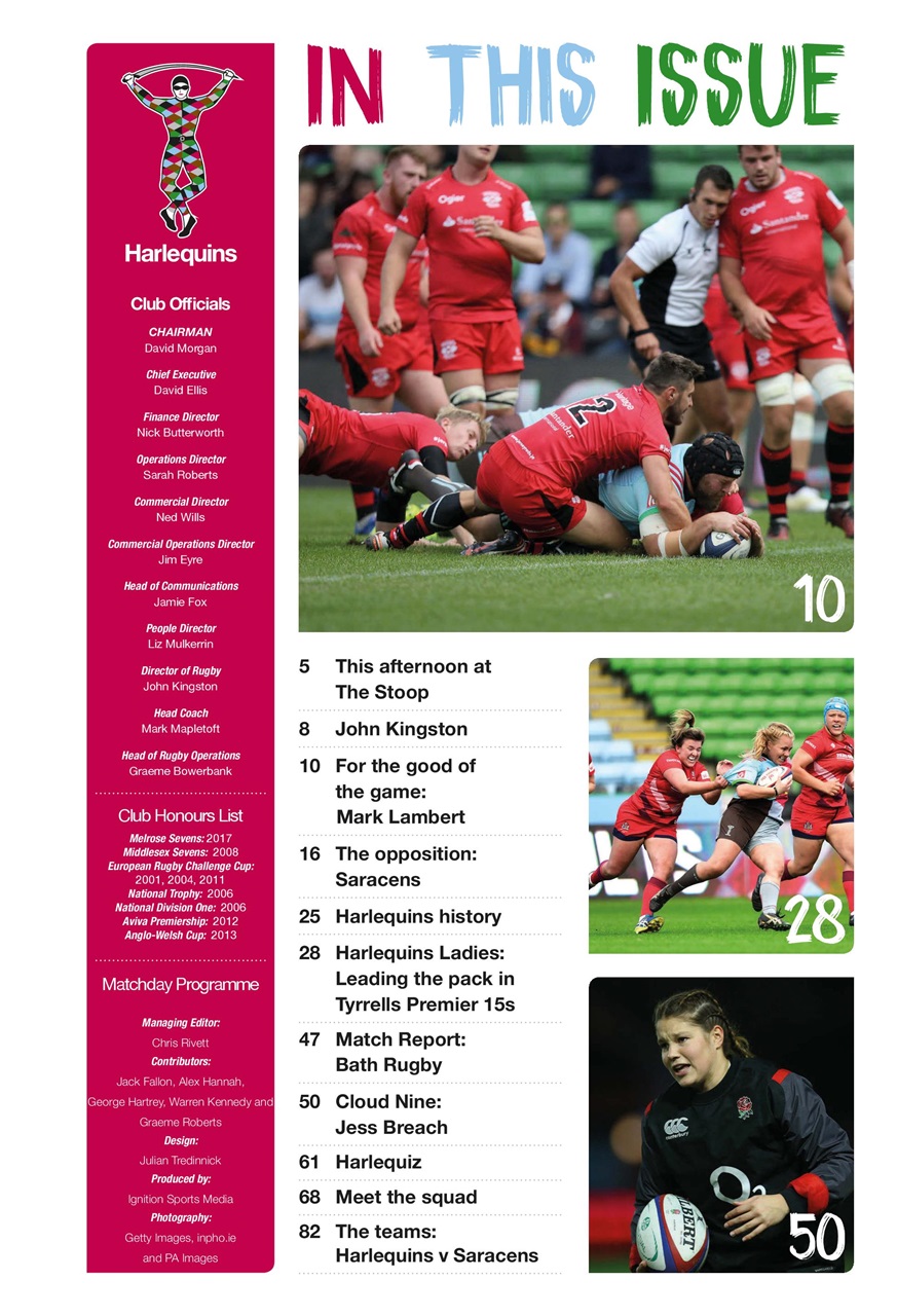 Harlequins Preview Pages