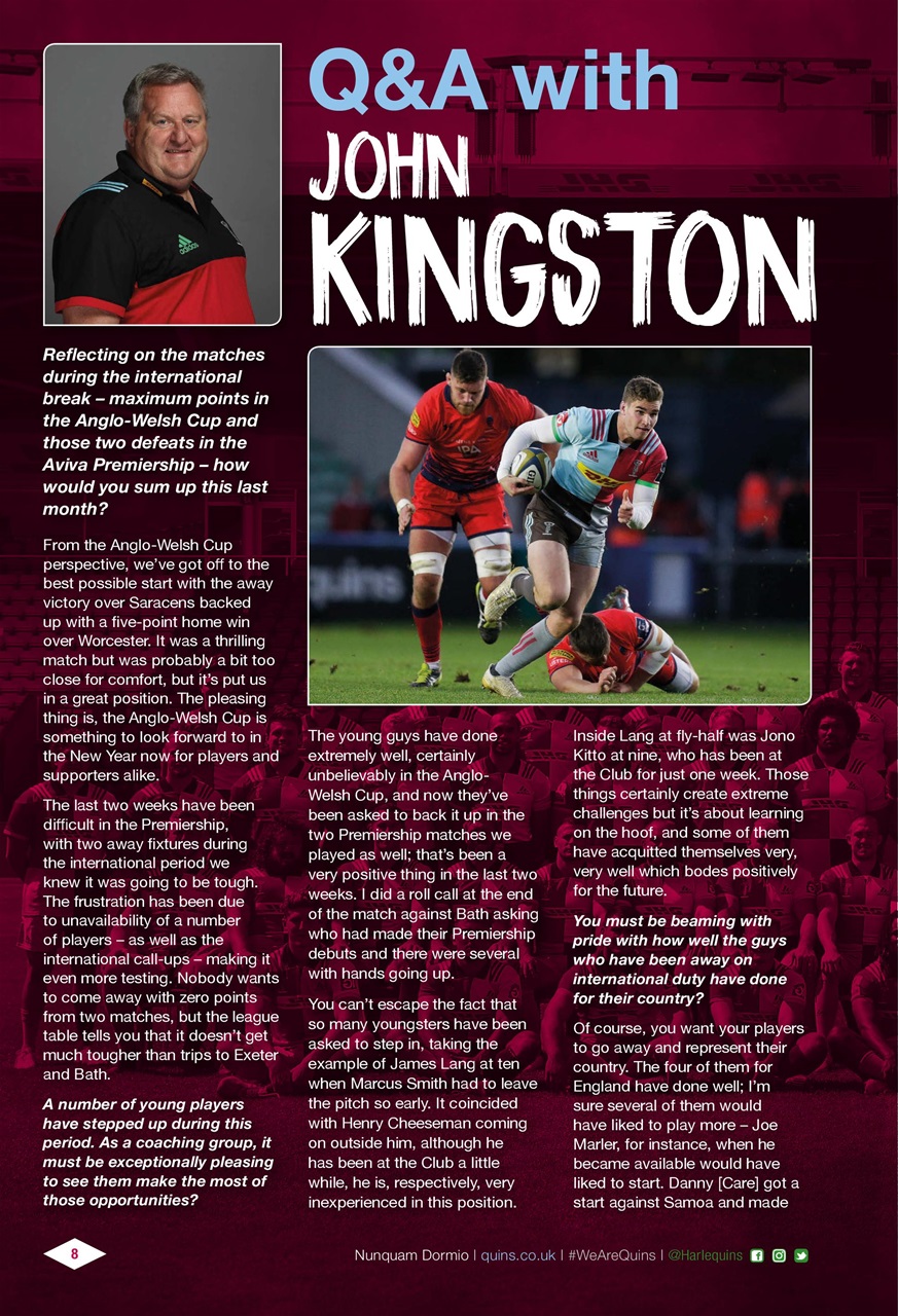 Harlequins Preview Pages