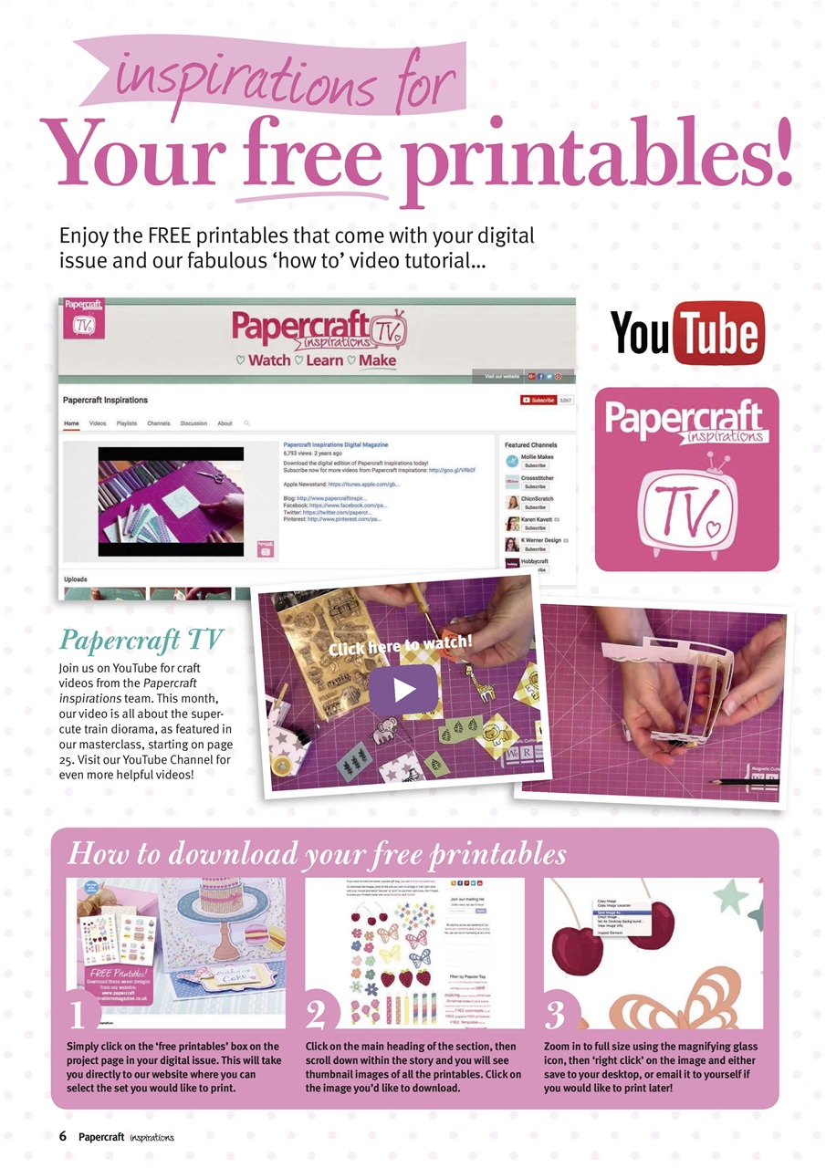 Papercraft Inspirations Preview Pages