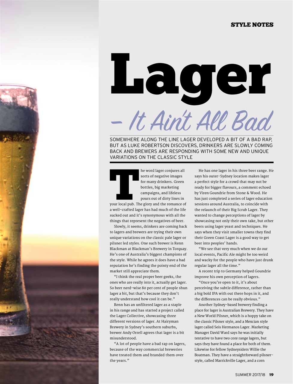 Beer and Brewer Preview Pages