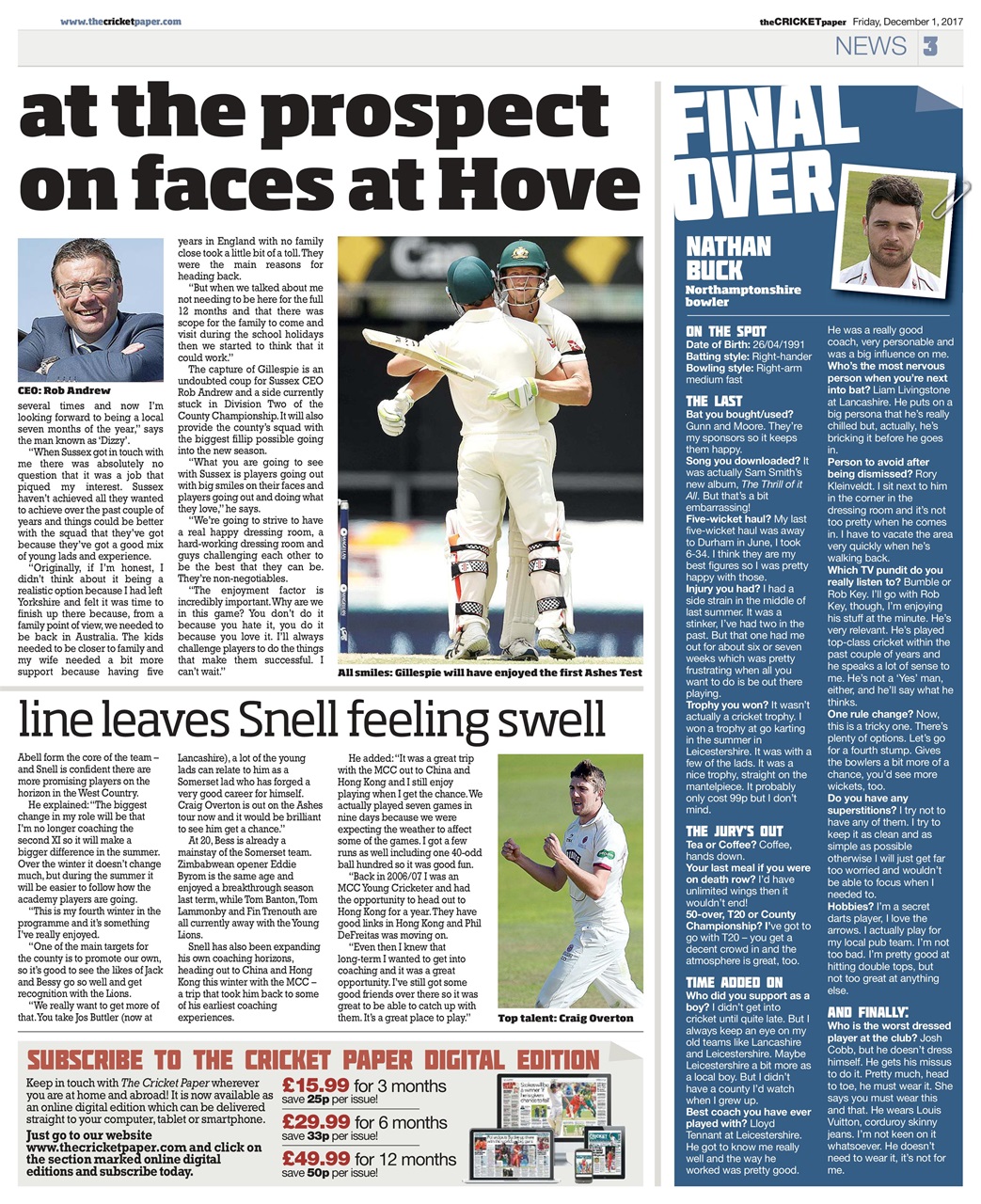 The Cricket Paper Preview Pages