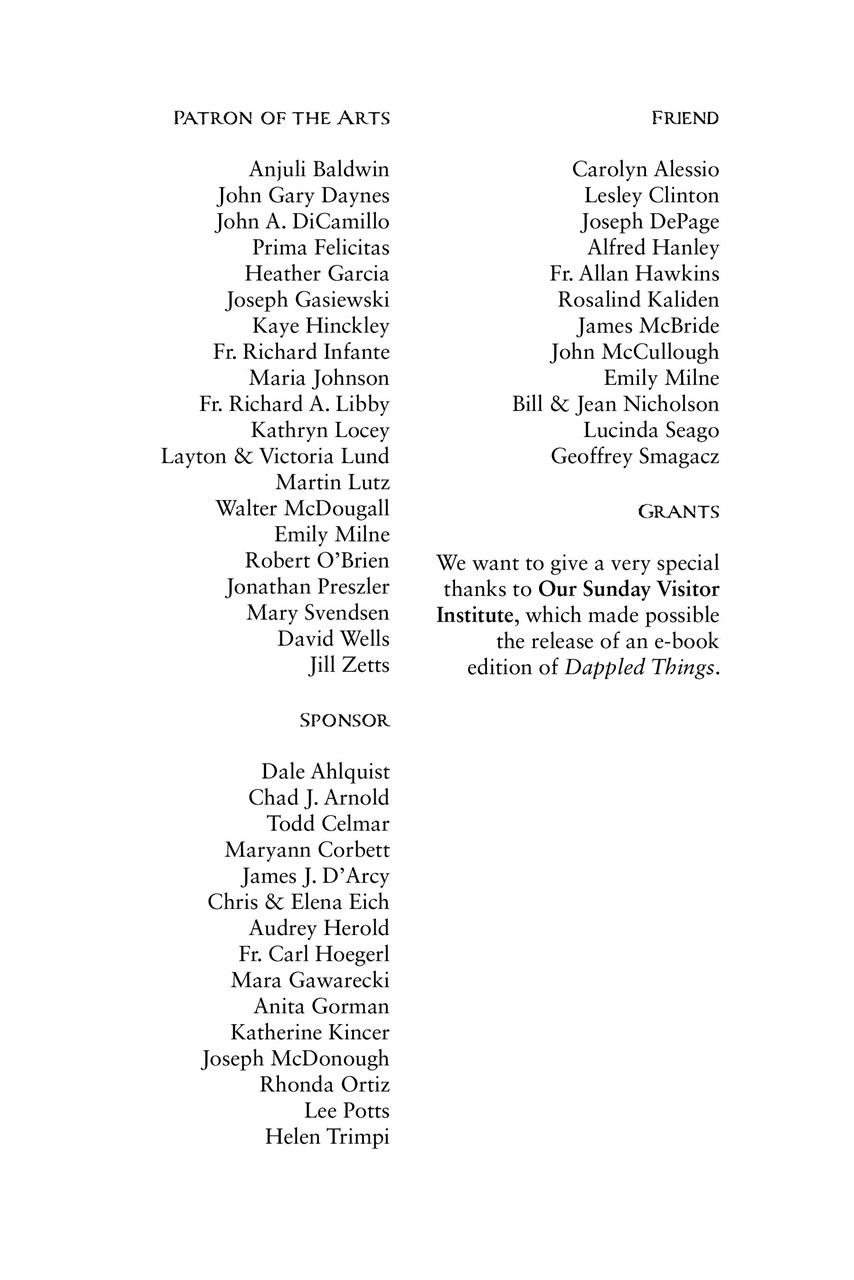 Dappled Things Preview Pages