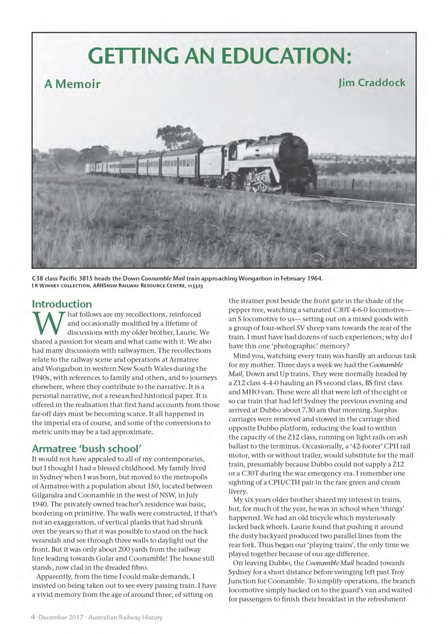 Australian Railway History Preview Pages