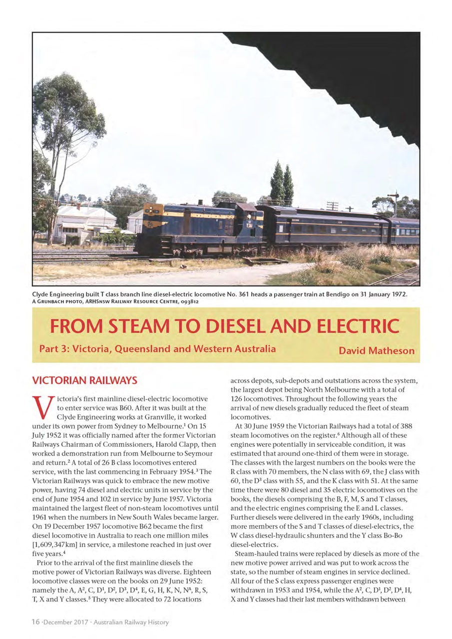 Australian Railway History Preview Pages