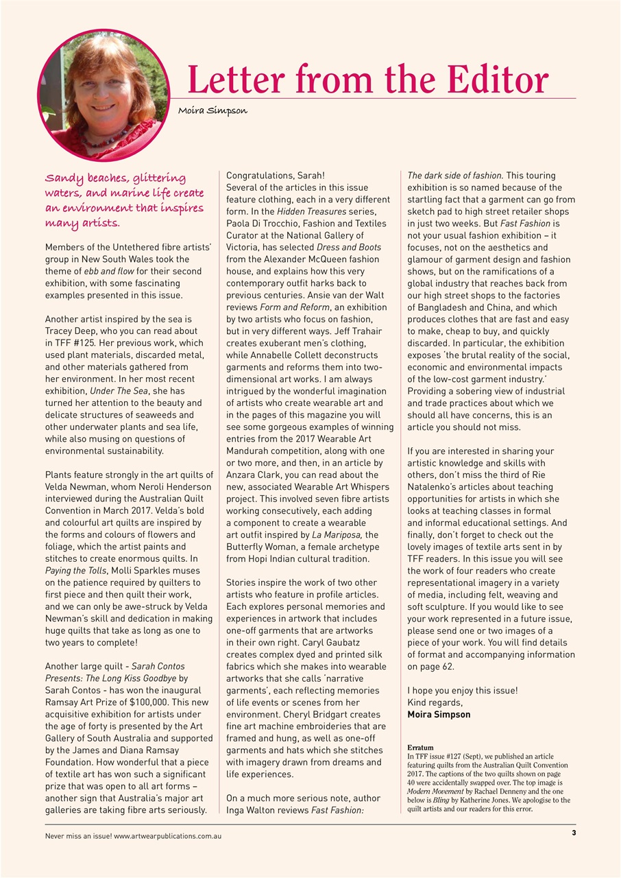 Textile Fibre Forum Preview Pages