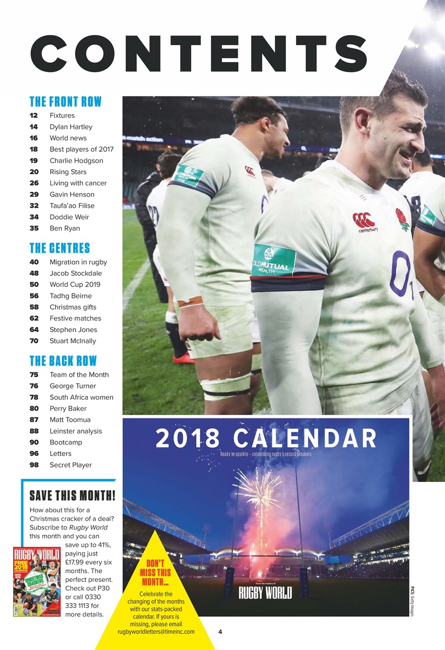 Rugby World Preview Pages